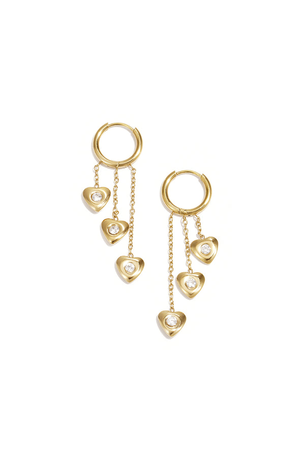 Stylish Heart Dangle Earrings for Everyday Wear