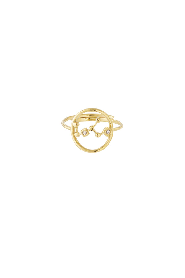 14K Gold Plated Zodiac Statement Ring for Women