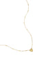 Collar con perla, piedra y corazón llamativo