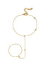 Elegant Silver & Gold Hand Chain for Women