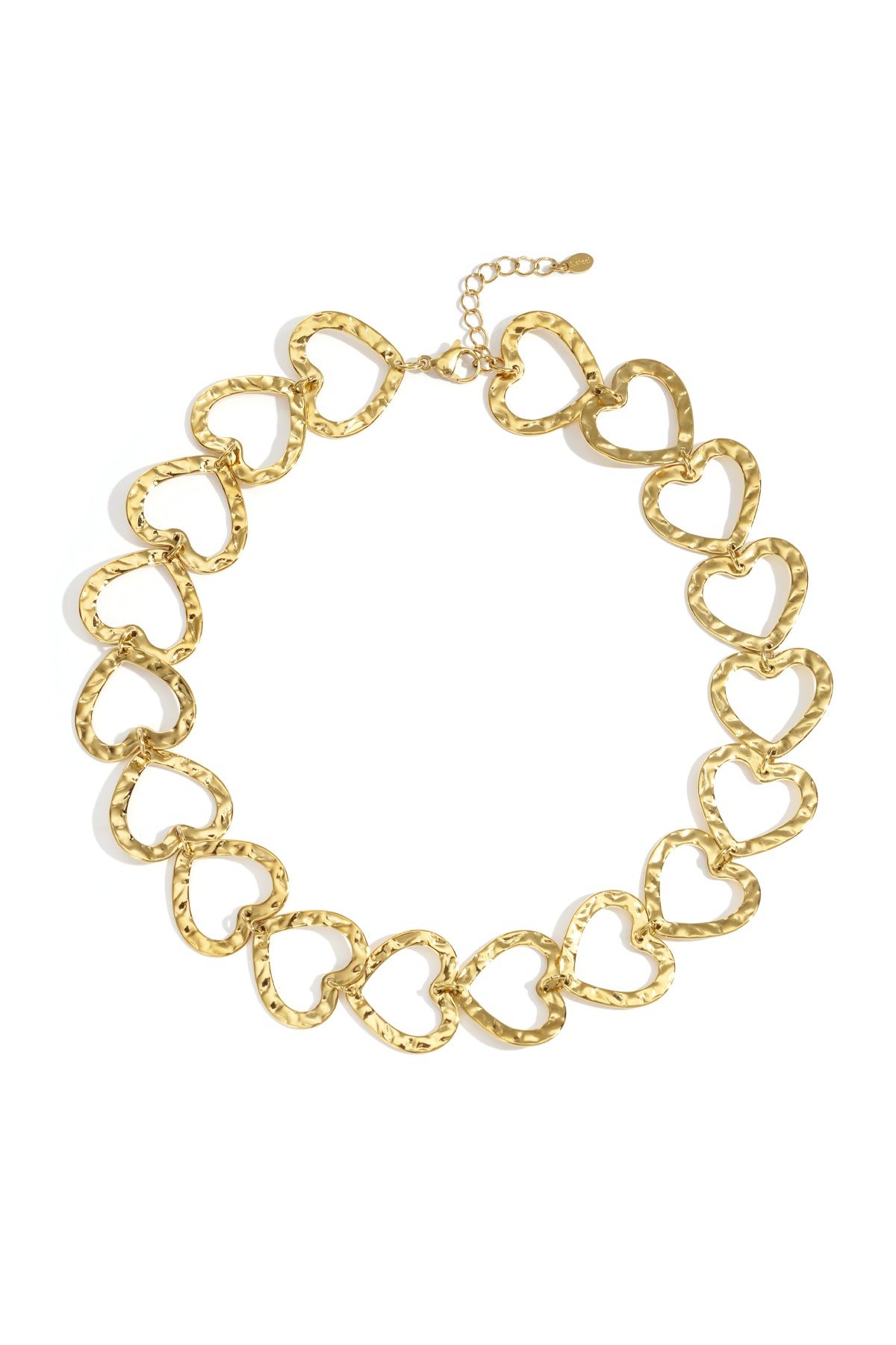Collares de cadena de acero inoxidable con forma de corazón, informales, diarios, serie sencilla, joyería para mujer