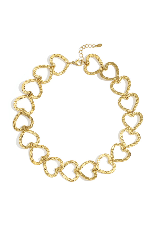 Collares de cadena de acero inoxidable con forma de corazón, informales, diarios, serie sencilla, joyería para mujer