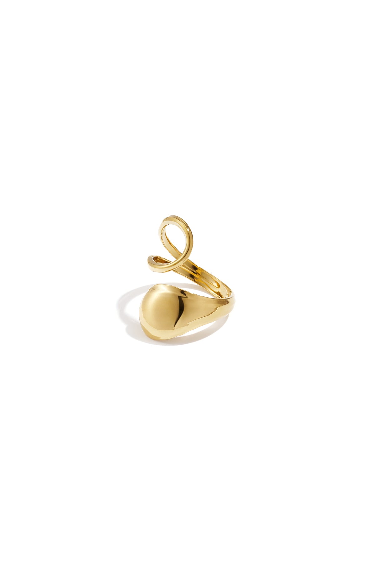 Elegant Gold-Color Adjustable Statement Ring Imagen principal del producto