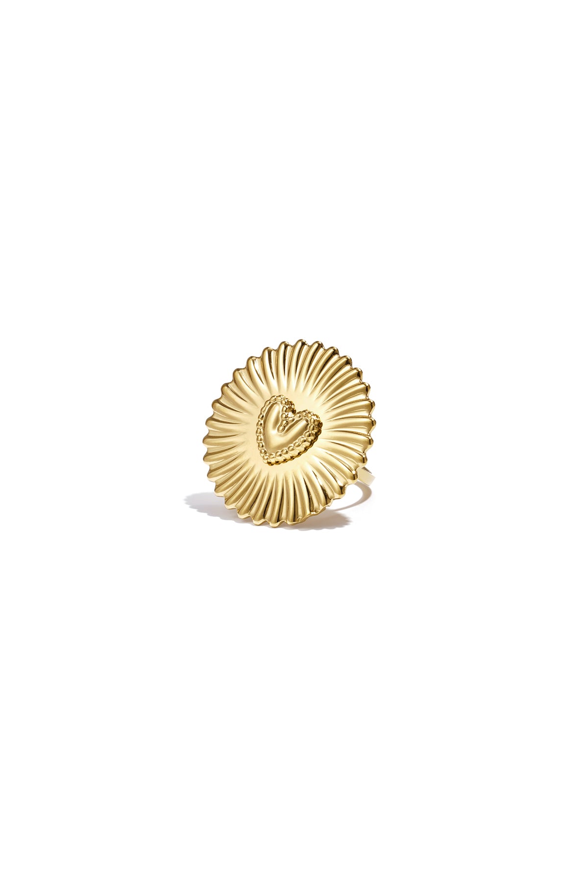 Elegant Gold-Toned Adjustable Statement Ring Imagen principal del producto