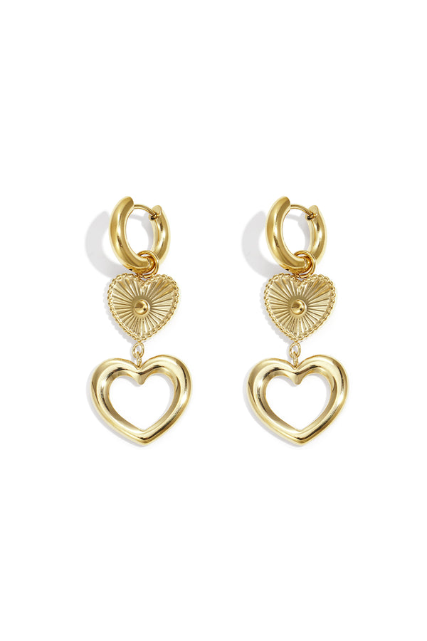 Elegant Heart Loop Dangle Earrings for Everyday Glam