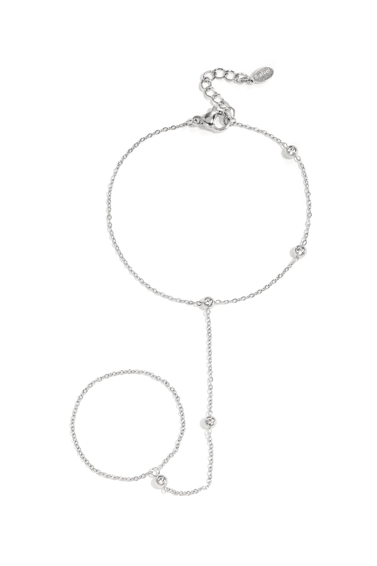 Elegant Silver & Gold Hand Chain for Women