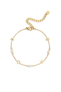 Elegant Gold-Toned Charm Bracelet for Women